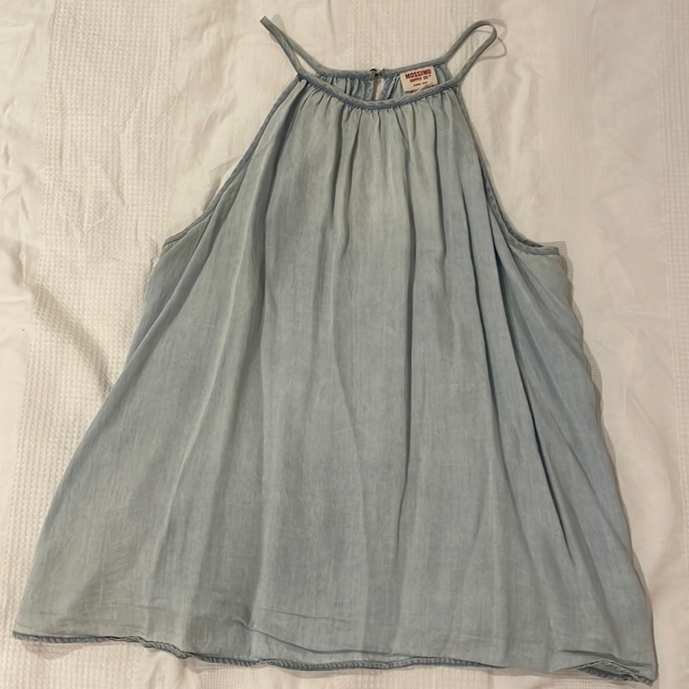 Faded/ Light Jean Blouse